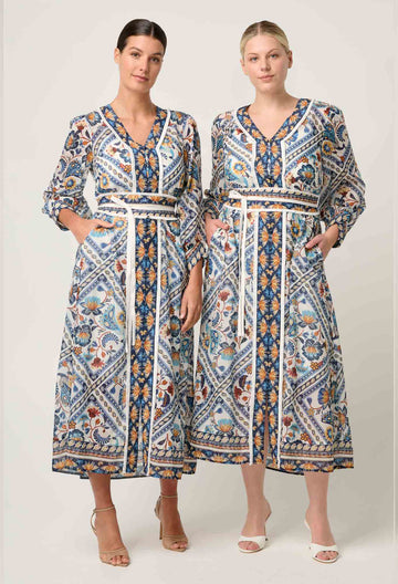 Once Was | Alexis Silk Cotton Midi Dress | Petinos Floros