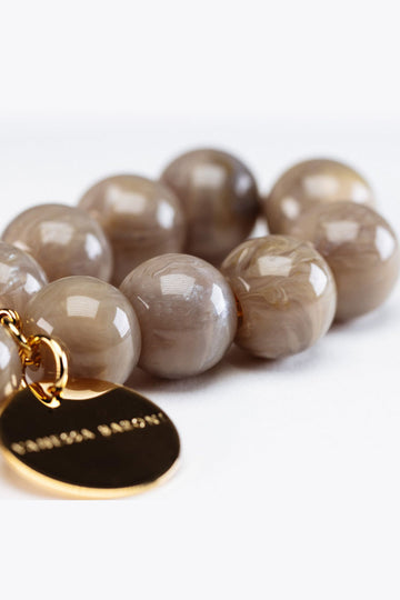 Vanessa Baroni | Beads Bracelet | Greige Marble