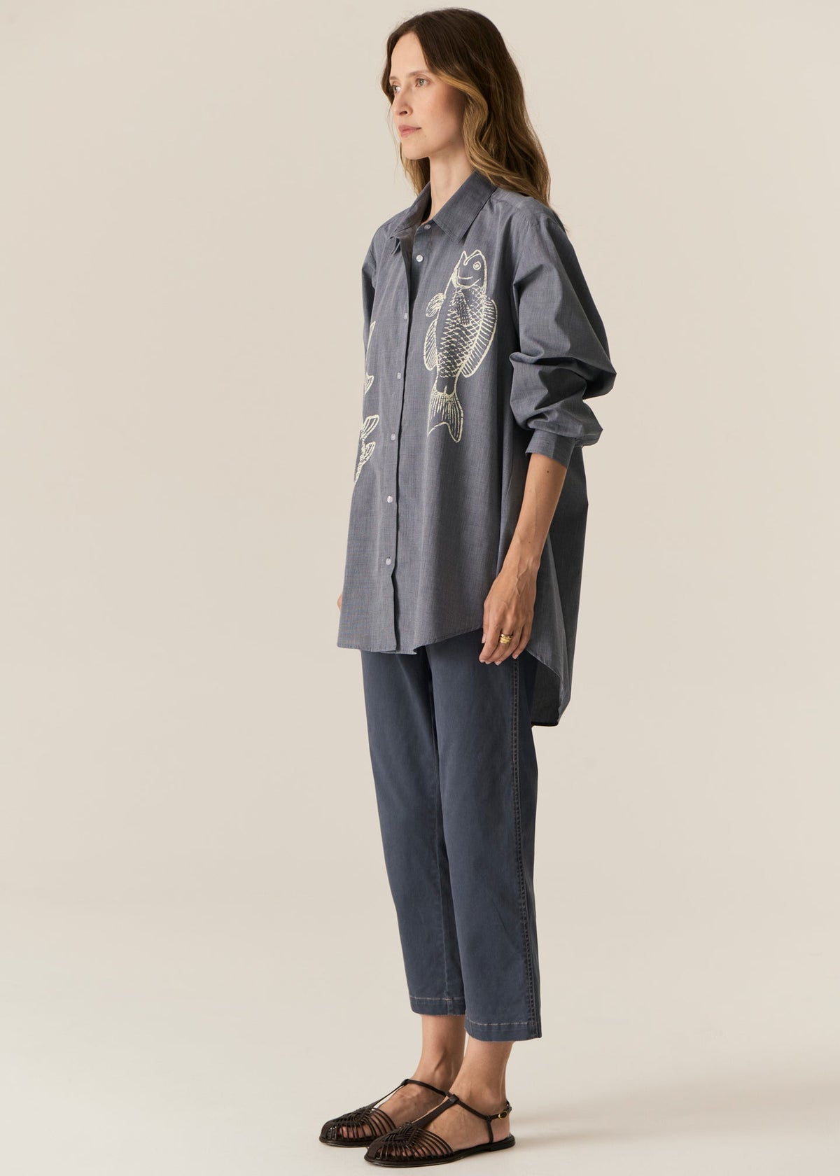 POL Clothing | Fern Tapered Pant | Blue
