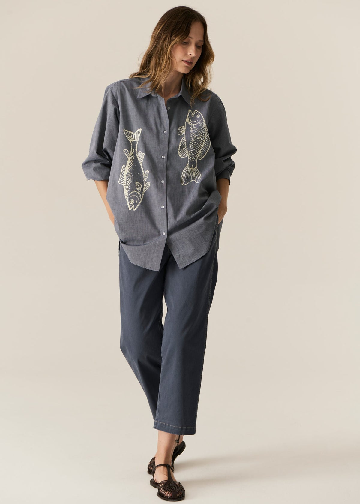 POL Clothing | Fern Tapered Pant | Blue