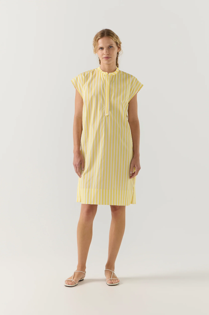 Foemina | Gia Dress | Lemon Stripe Poplin