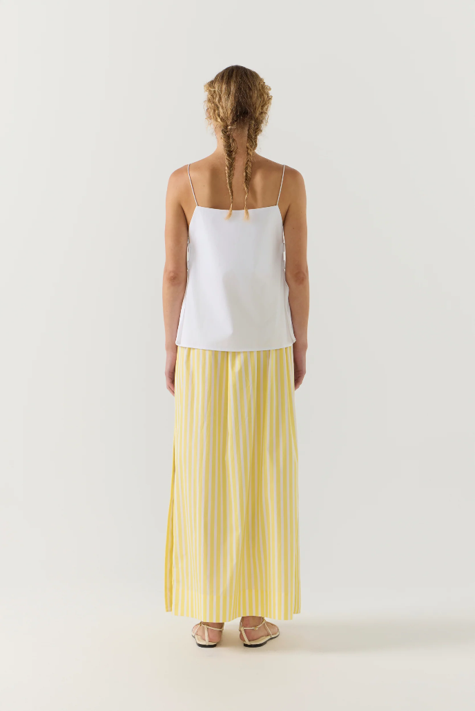 Foemina | Brooke Skirt | Lemon Stripe Poplin