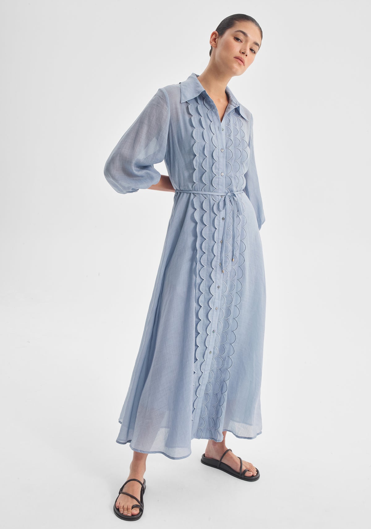 Morrison | Constance Shirt Dress | Sky