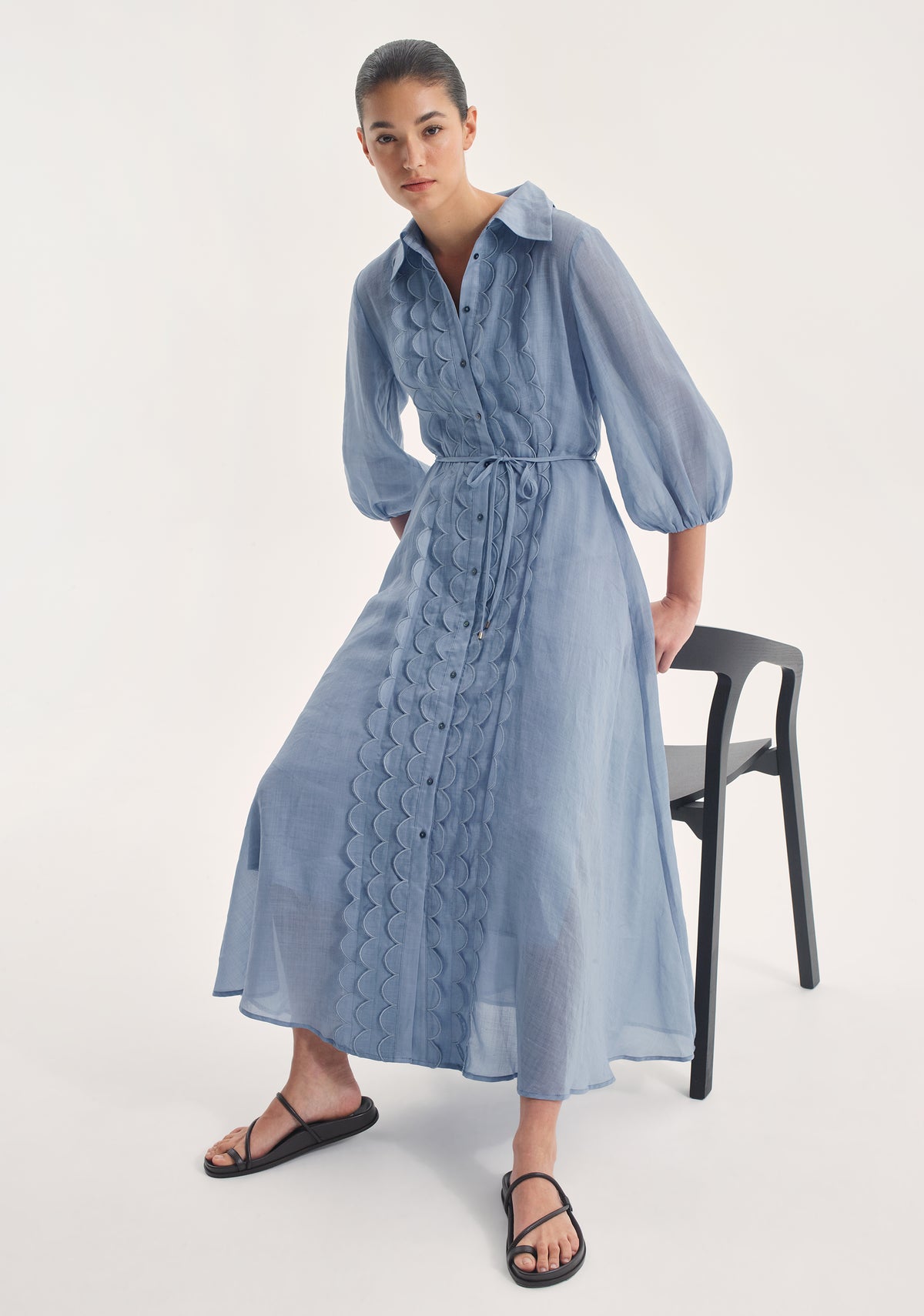 Morrison | Constance Shirt Dress | Sky