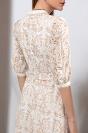 GDS | Naomi V Neck Long Dress | Beige