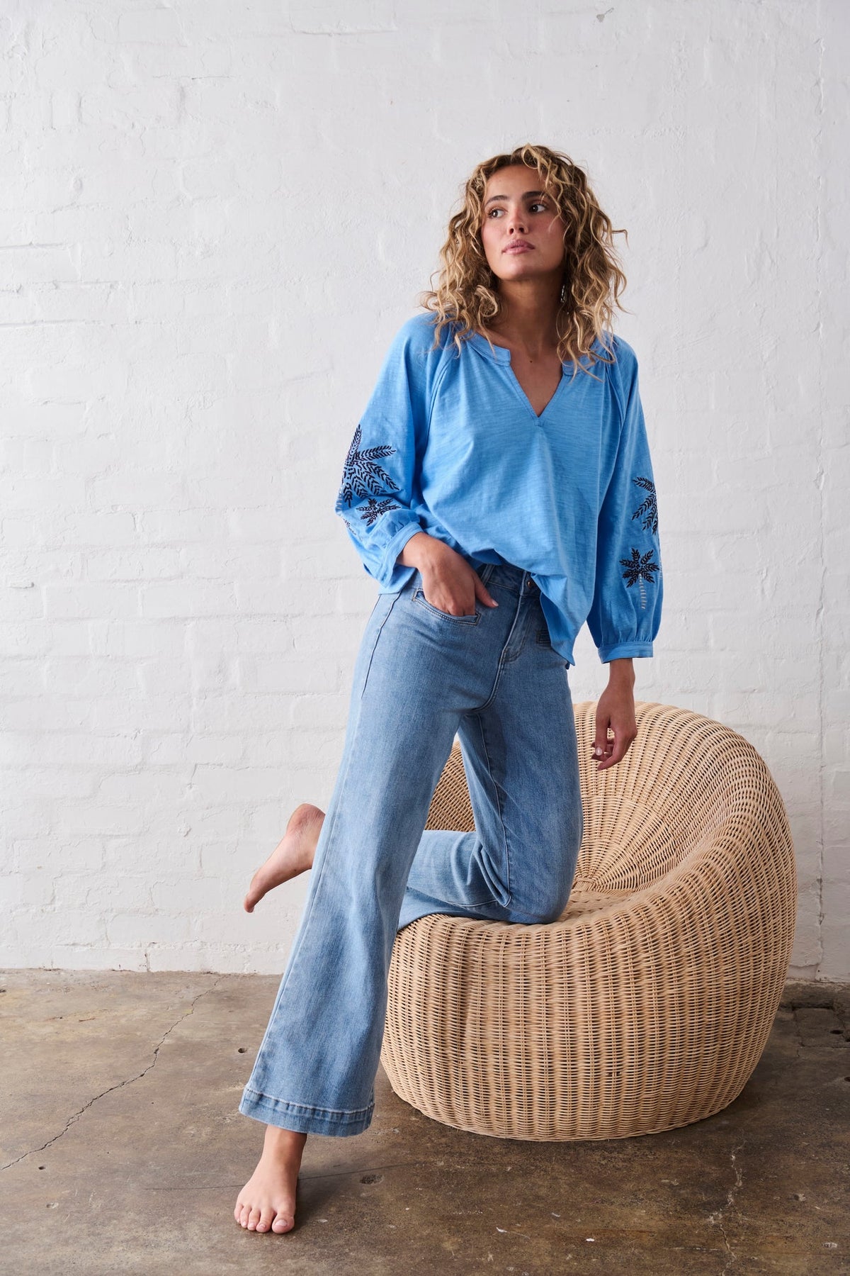 Kireina | Kimberley Top | Sky Blue