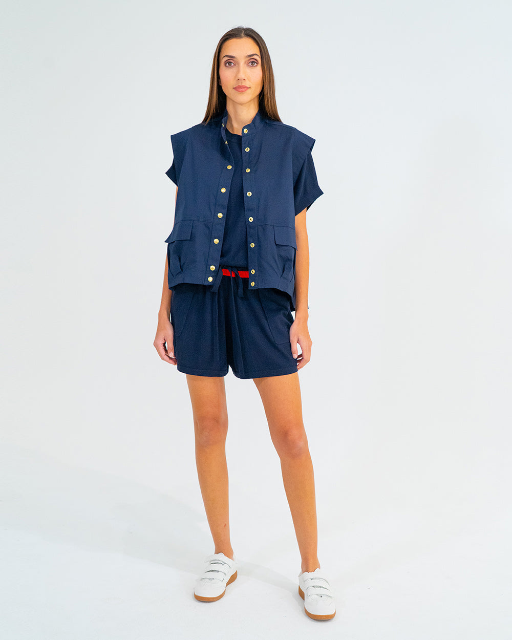 Arlington Milne | Genevieve Short | Navy (Poppy Trim)