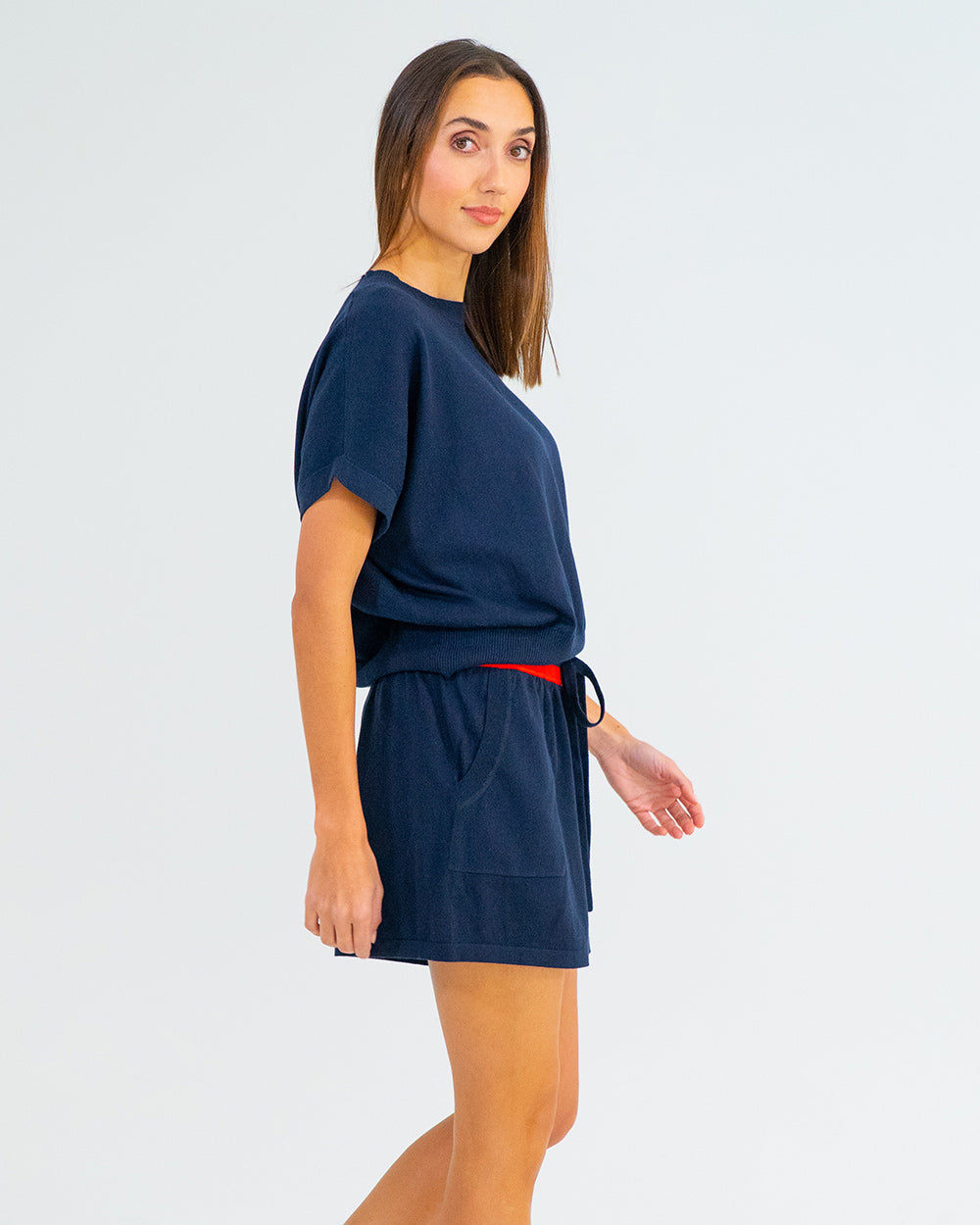 Arlington Milne | Adeline Knit Tee | Navy