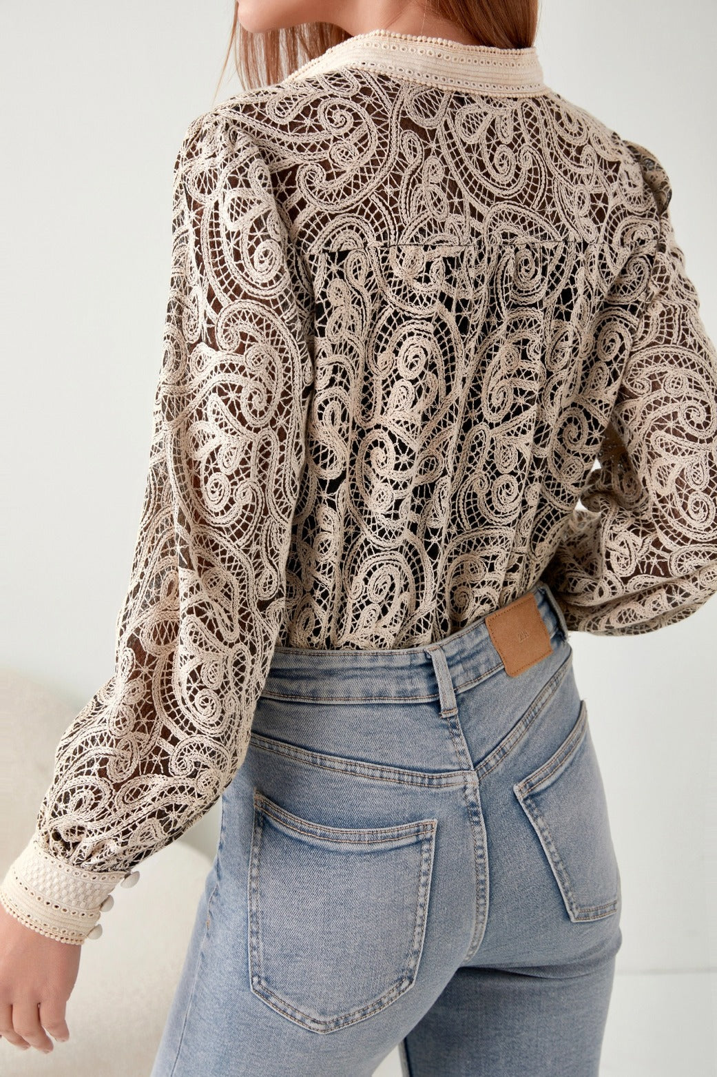 GDS | Irina Lace Button Blouse | Black