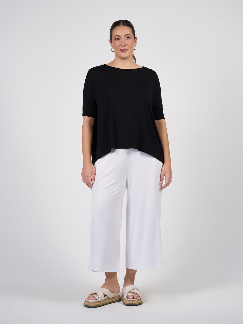 Lou Lou | Gina Slouched Bamboo Tee | Black