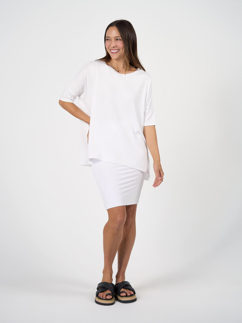 Lou Lou | Gina Slouched Bamboo Tee | White