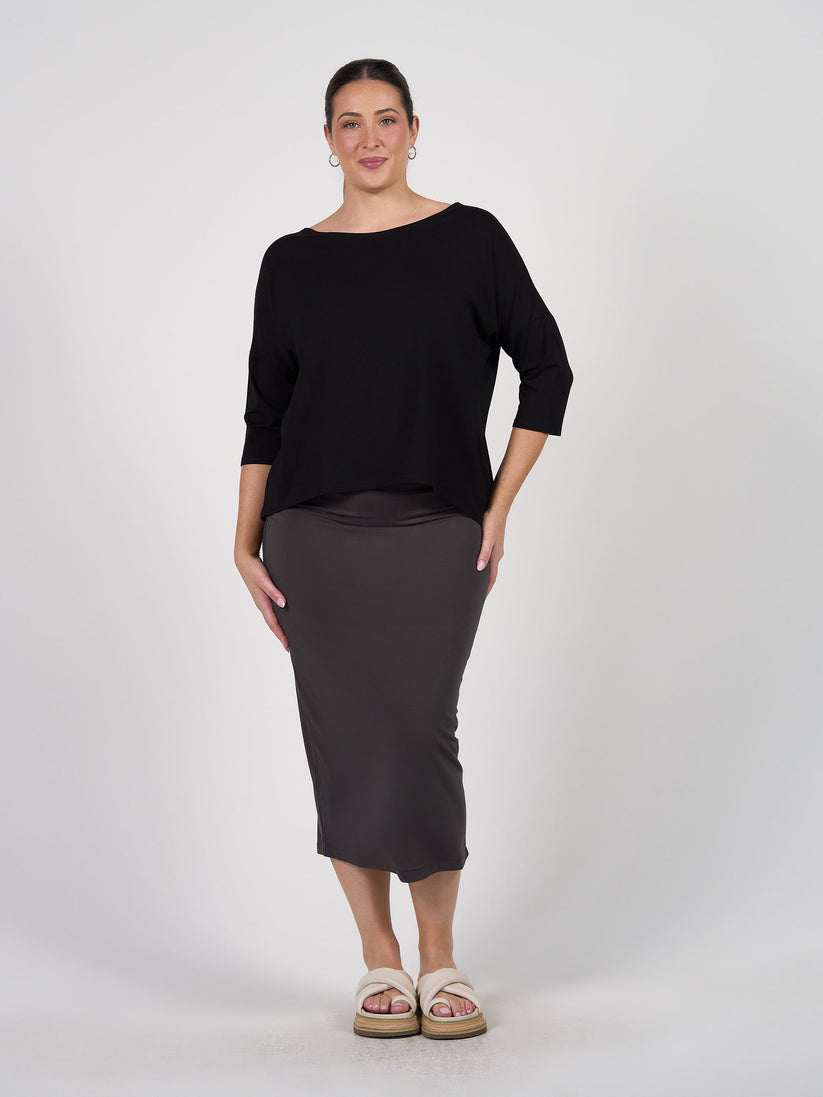 Lou Lou | Camila Bamboo Top | Black