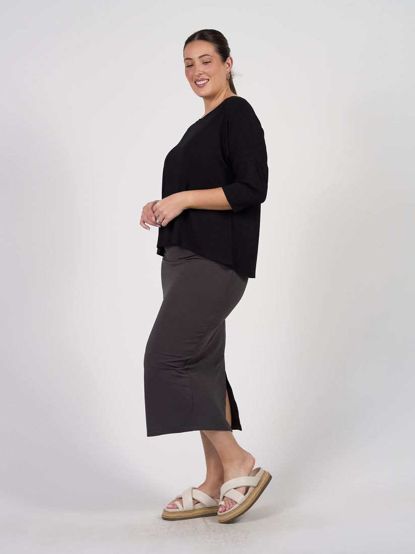 Lou Lou | Camila Bamboo Top | Black