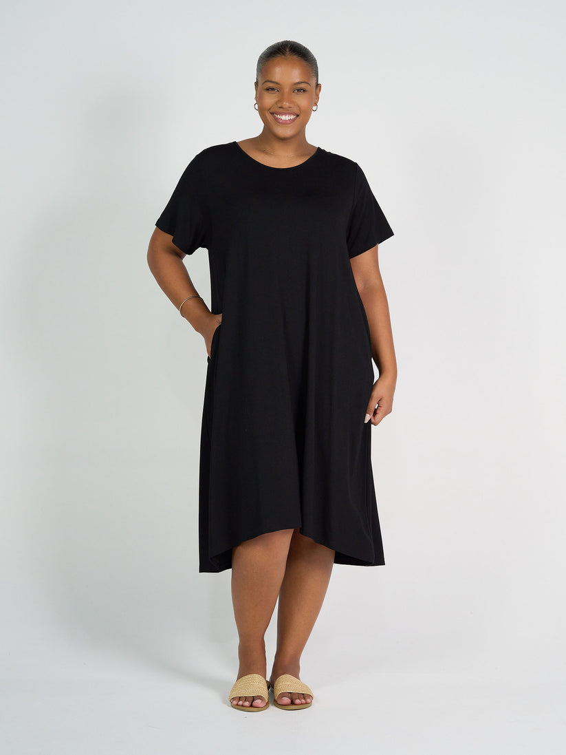 Lou Lou | Sade Bamboo Midi Dress | Black