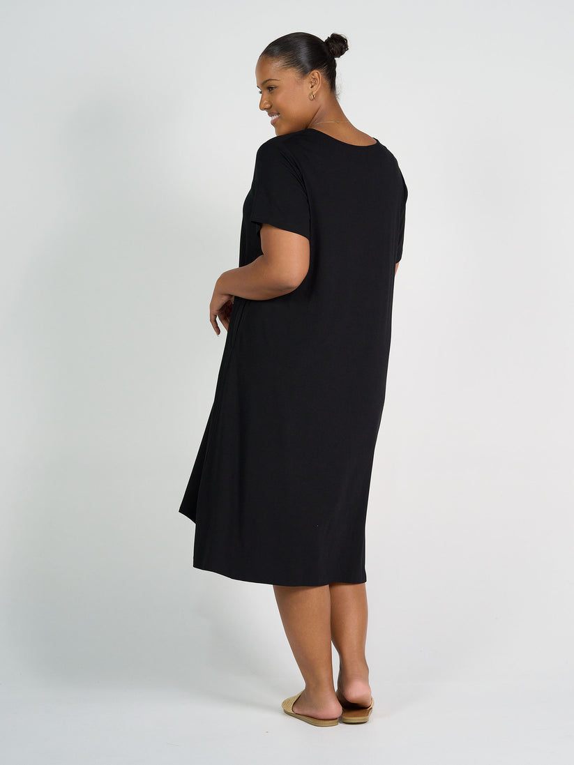 Lou Lou | Sade Bamboo Midi Dress | Black