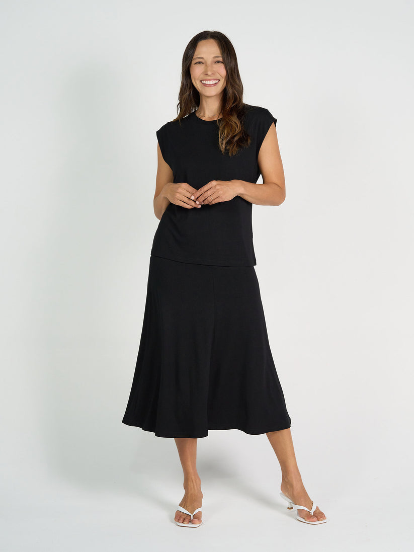 Lou Lou | Jackson Bamboo Maxi Skirt/Dress | Black