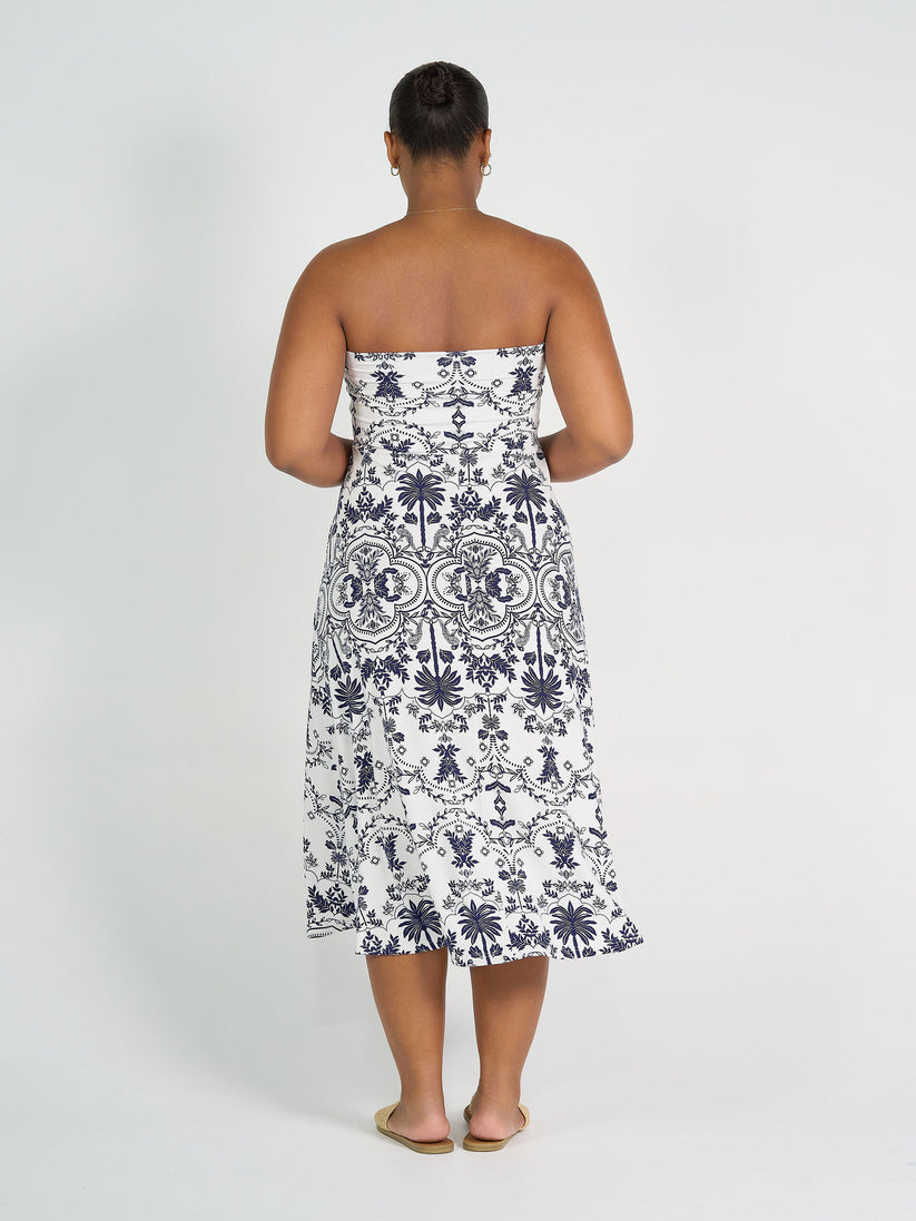 Lou Lou | Jackson Bamboo Maxi Skirt/Dress | Blue Palm