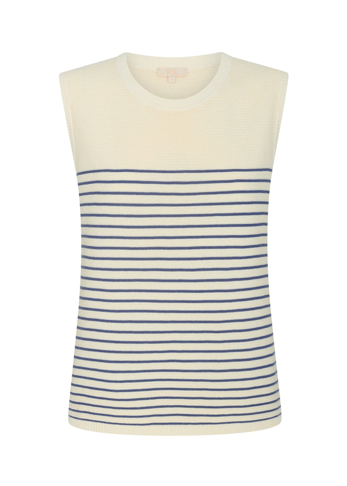 POL | Jules Knit Tank | Ivory/Blue