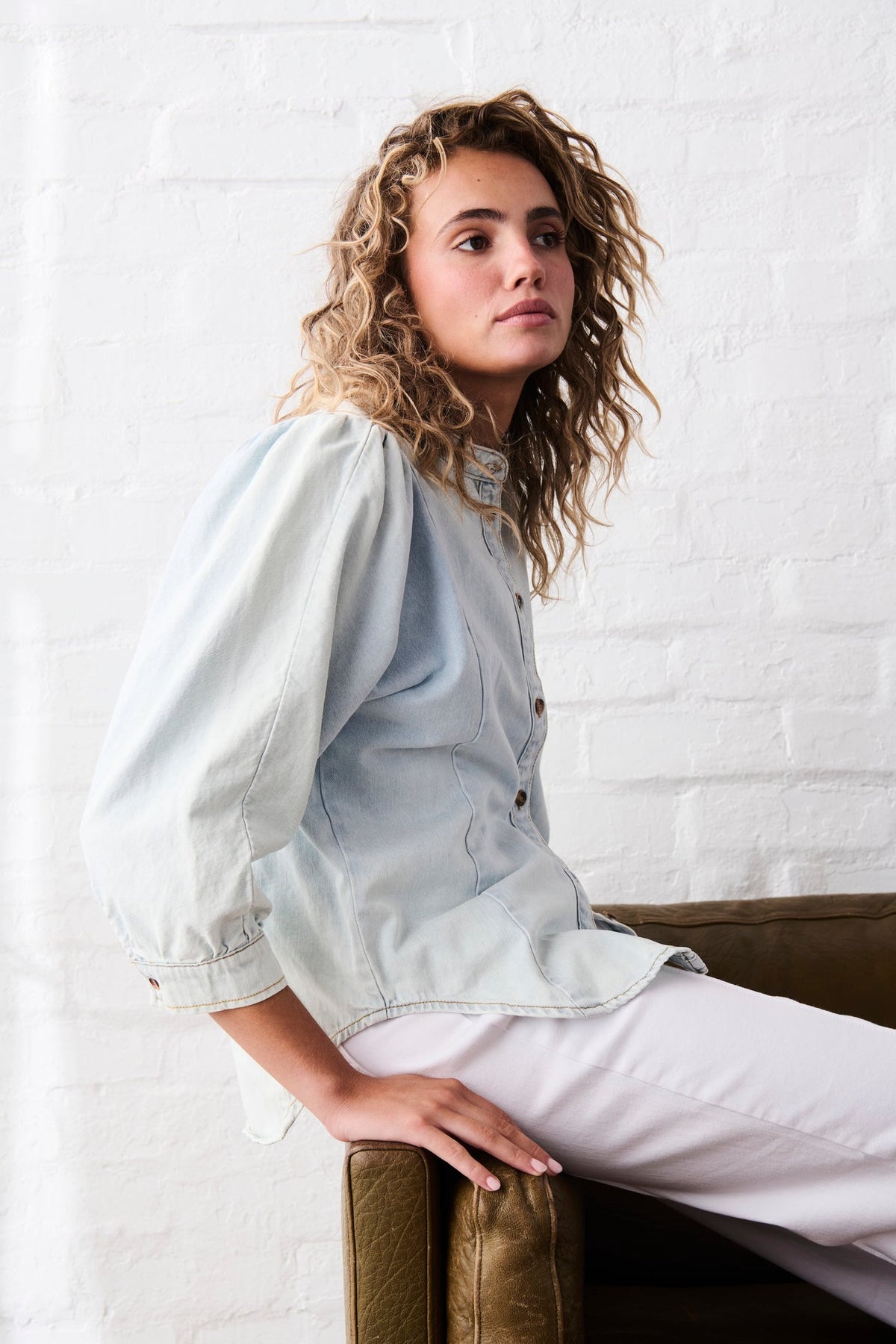Kireina | Gabriella Shirt | Sky Blue