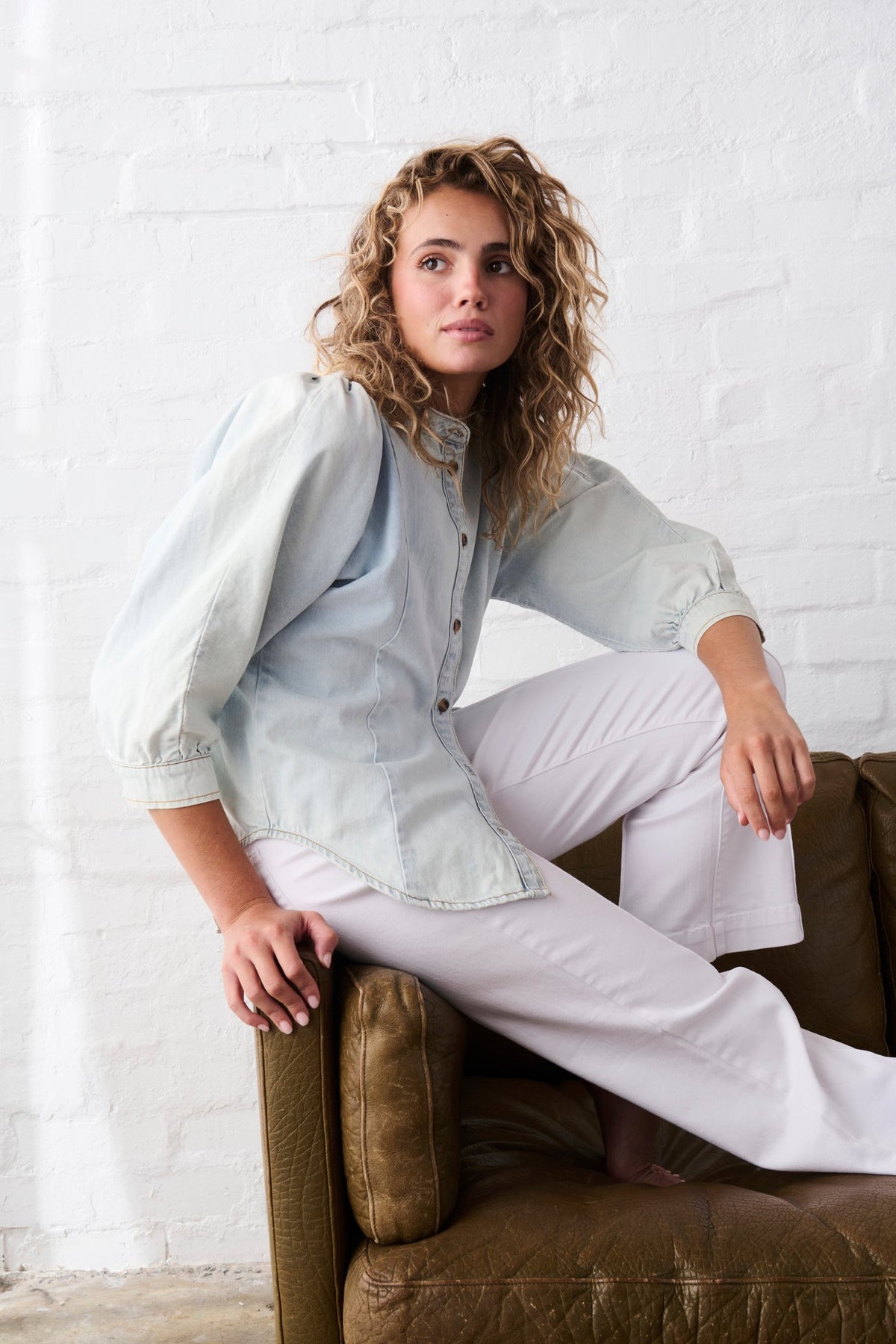 Kireina | Gabriella Shirt | Sky Blue