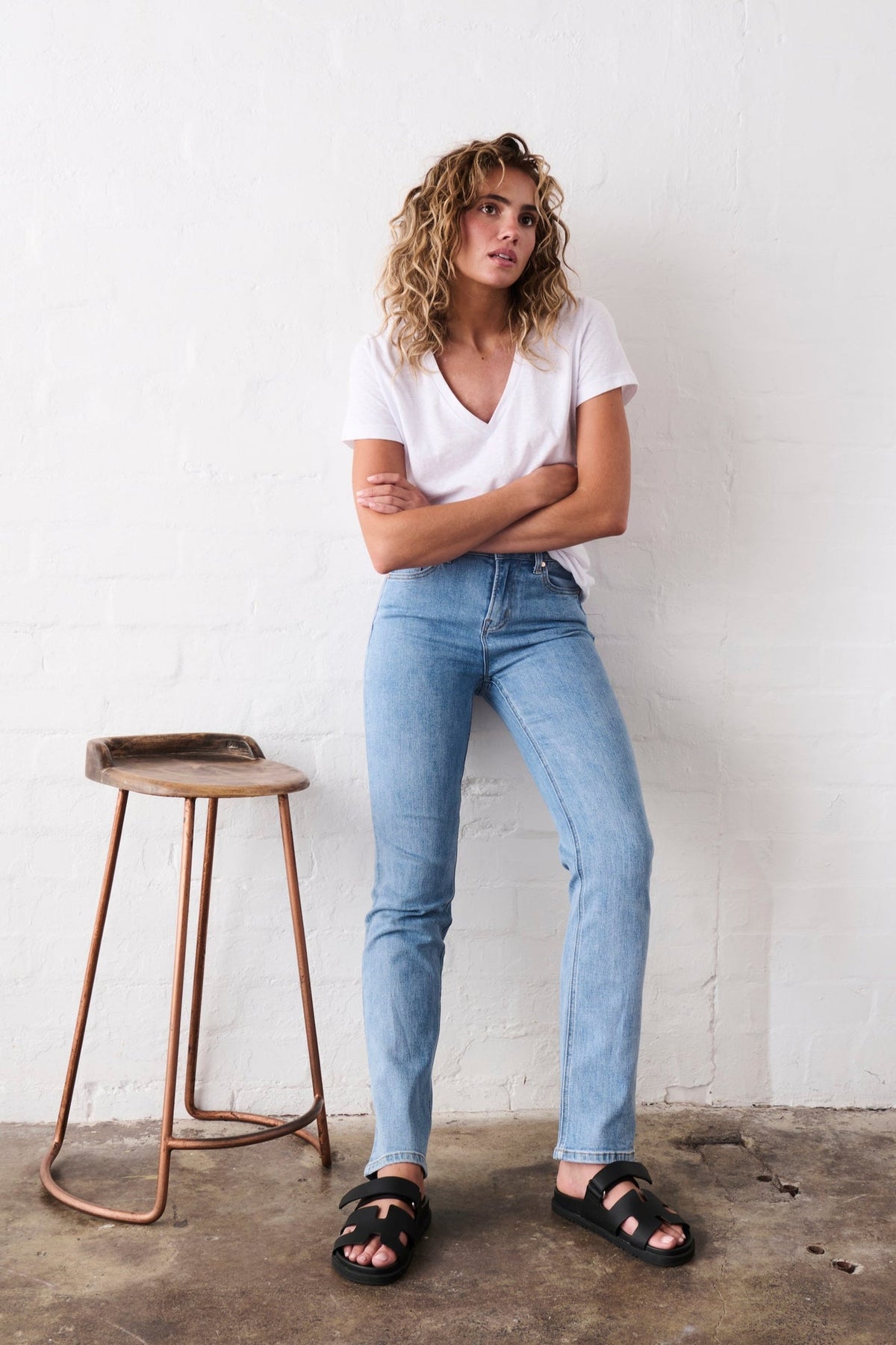 Kireina | Vacay Jean Long | 70s Blue