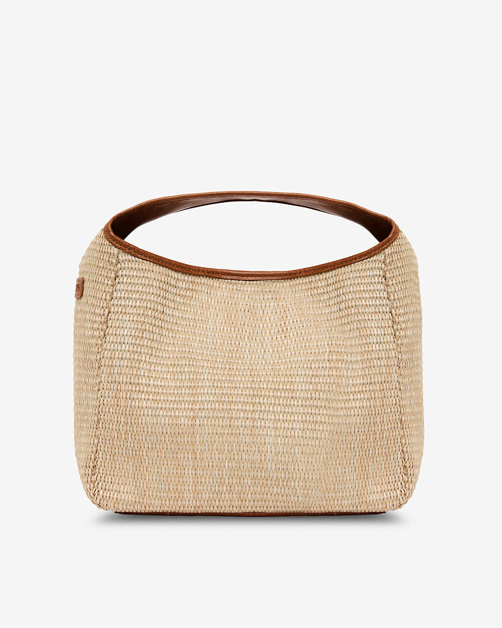 ELMS+KING | Linton Crossbody Bag | Tan Pebble With Natural Weave