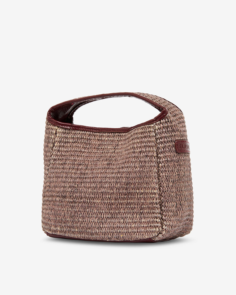 ELMS+KING | Linton Crossbody Bag | Burgundy/Coco Weave