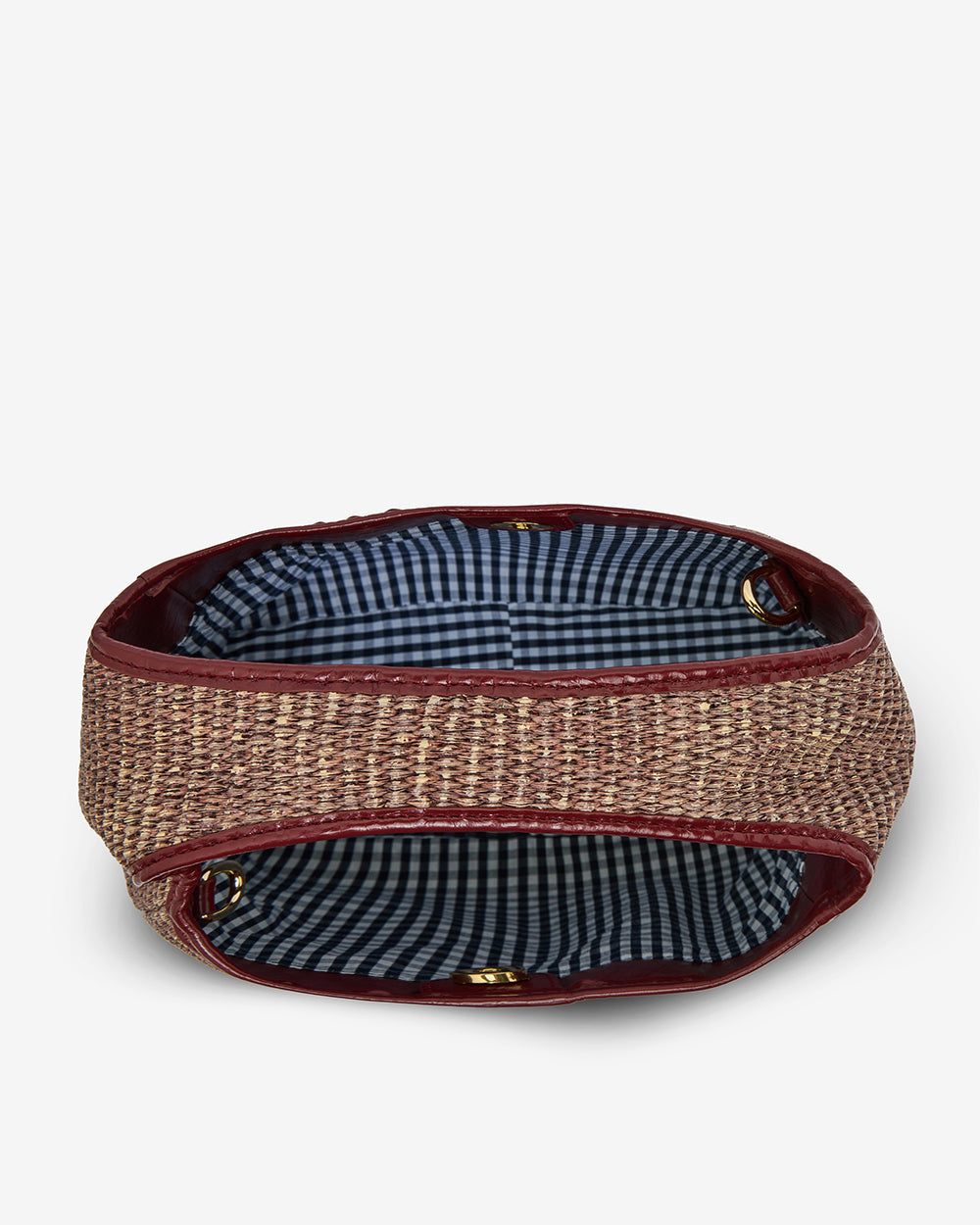 ELMS+KING | Linton Crossbody Bag | Burgundy/Coco Weave