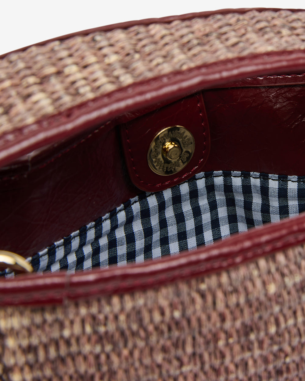 ELMS+KING | Linton Crossbody Bag | Burgundy/Coco Weave
