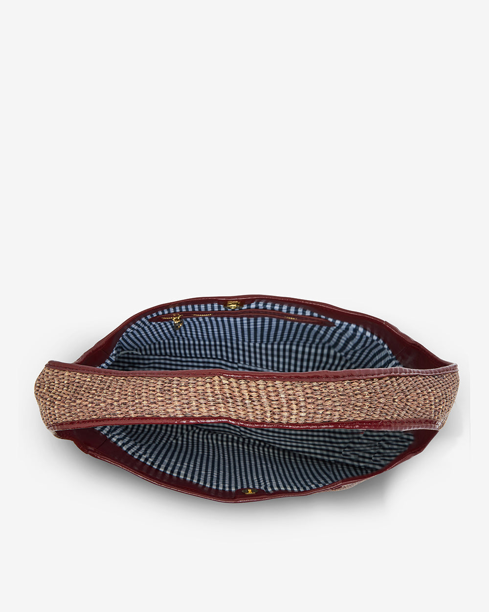 ELMS+KING | Arcadia Weave Tote Bag | Burgundy/Coco Weave