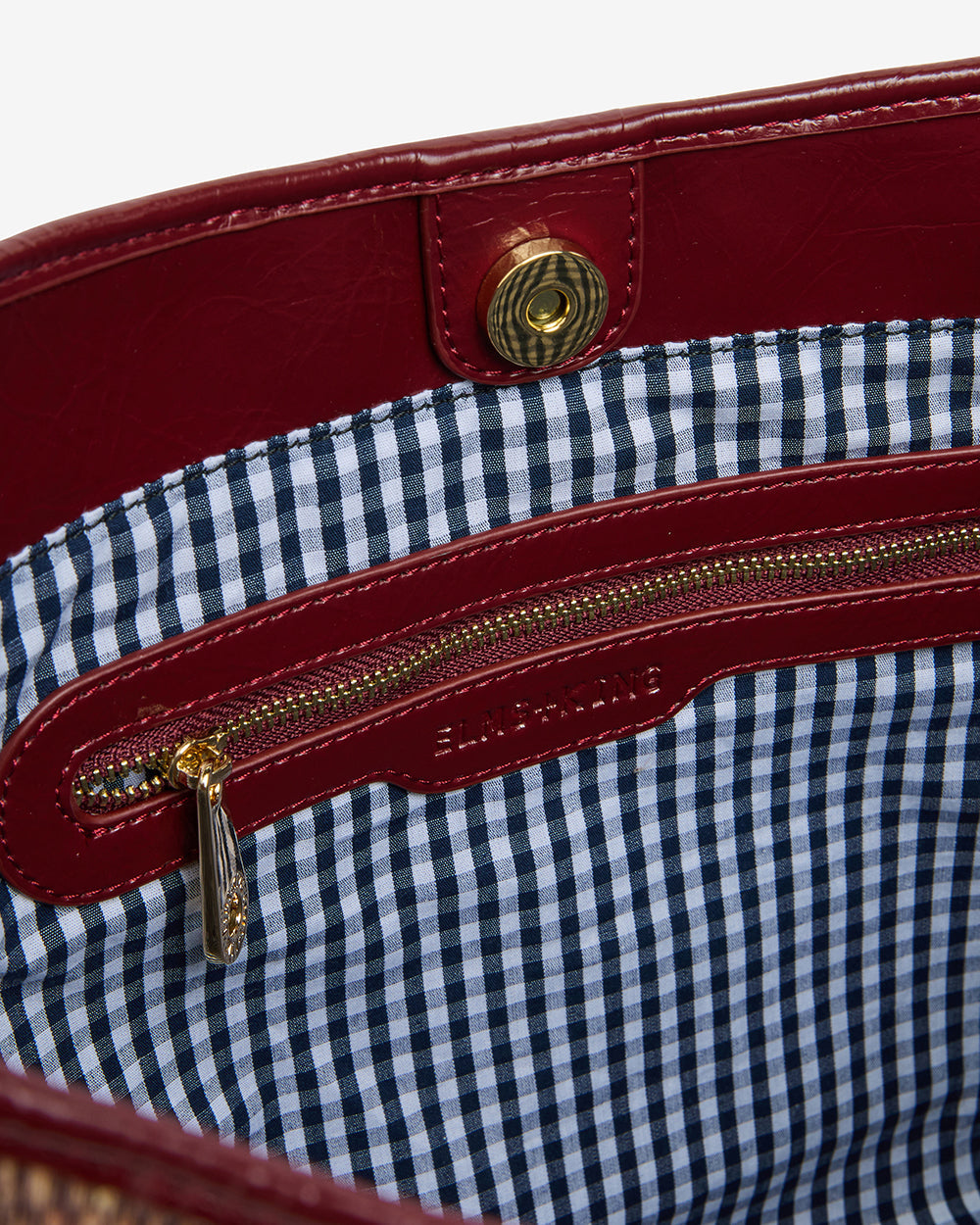 ELMS+KING | Arcadia Weave Tote Bag | Burgundy/Coco Weave