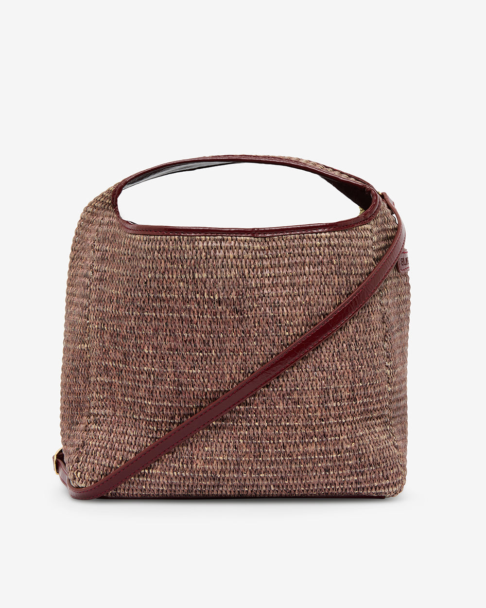 ELMS+KING | Linton Crossbody Bag Large | Burgundy/Coco  Weave