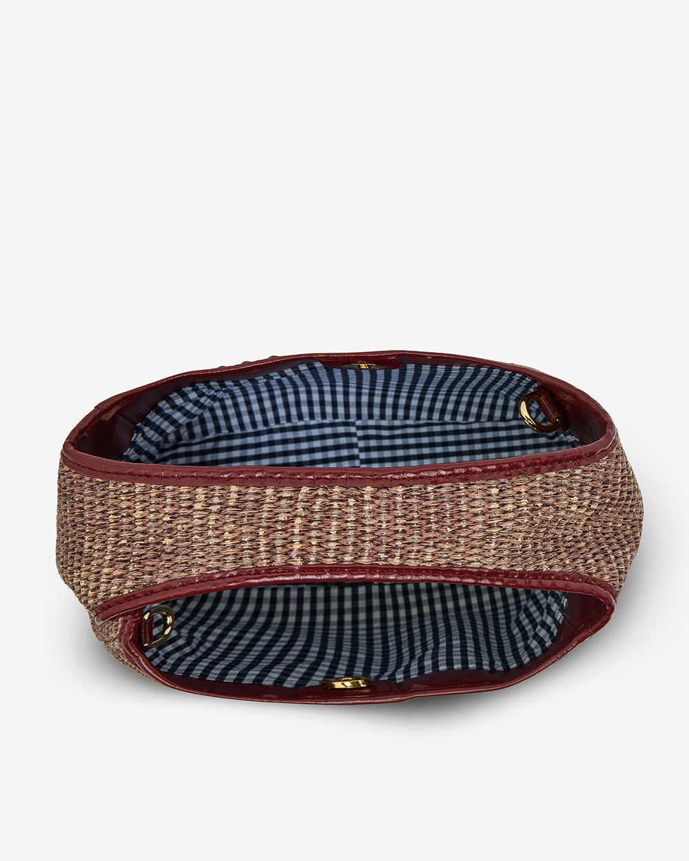 ELMS+KING | Linton Crossbody Bag Large | Burgundy/Coco  Weave