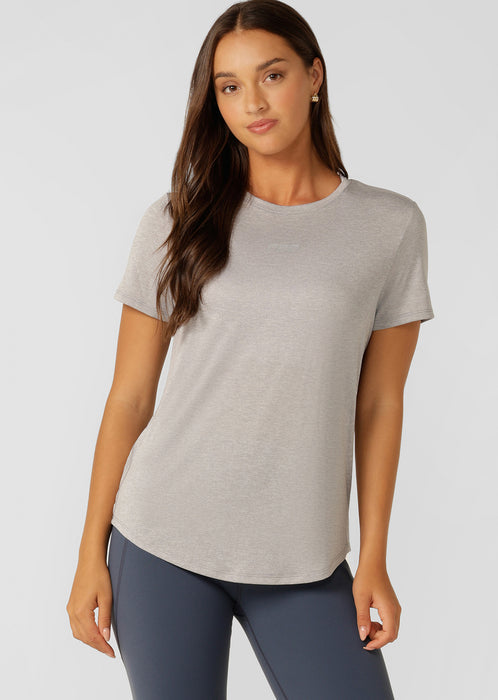 Lorna Jane | Amy Dynamic Active T-Shirt | Grey Marl
