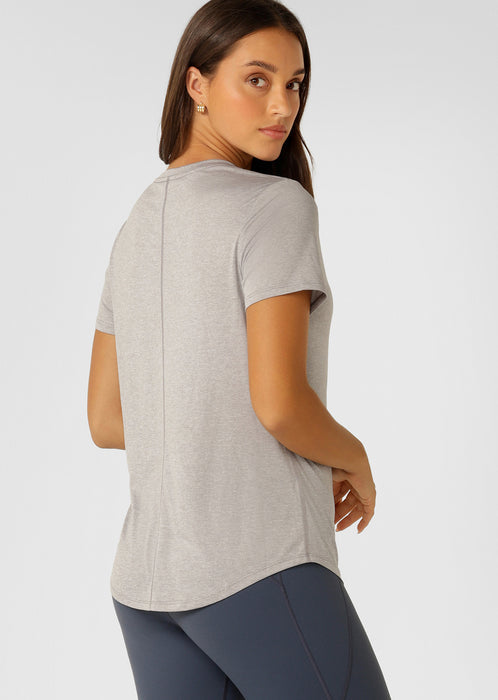 Lorna Jane | Amy Dynamic Active T-Shirt | Grey Marl