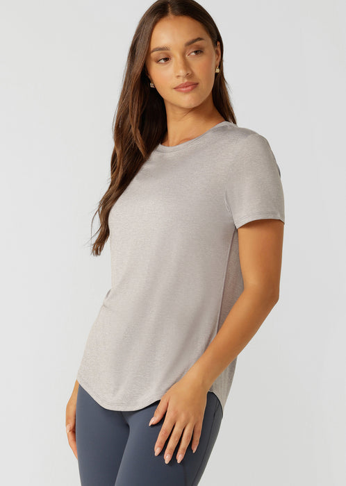 Lorna Jane | Amy Dynamic Active T-Shirt | Grey Marl