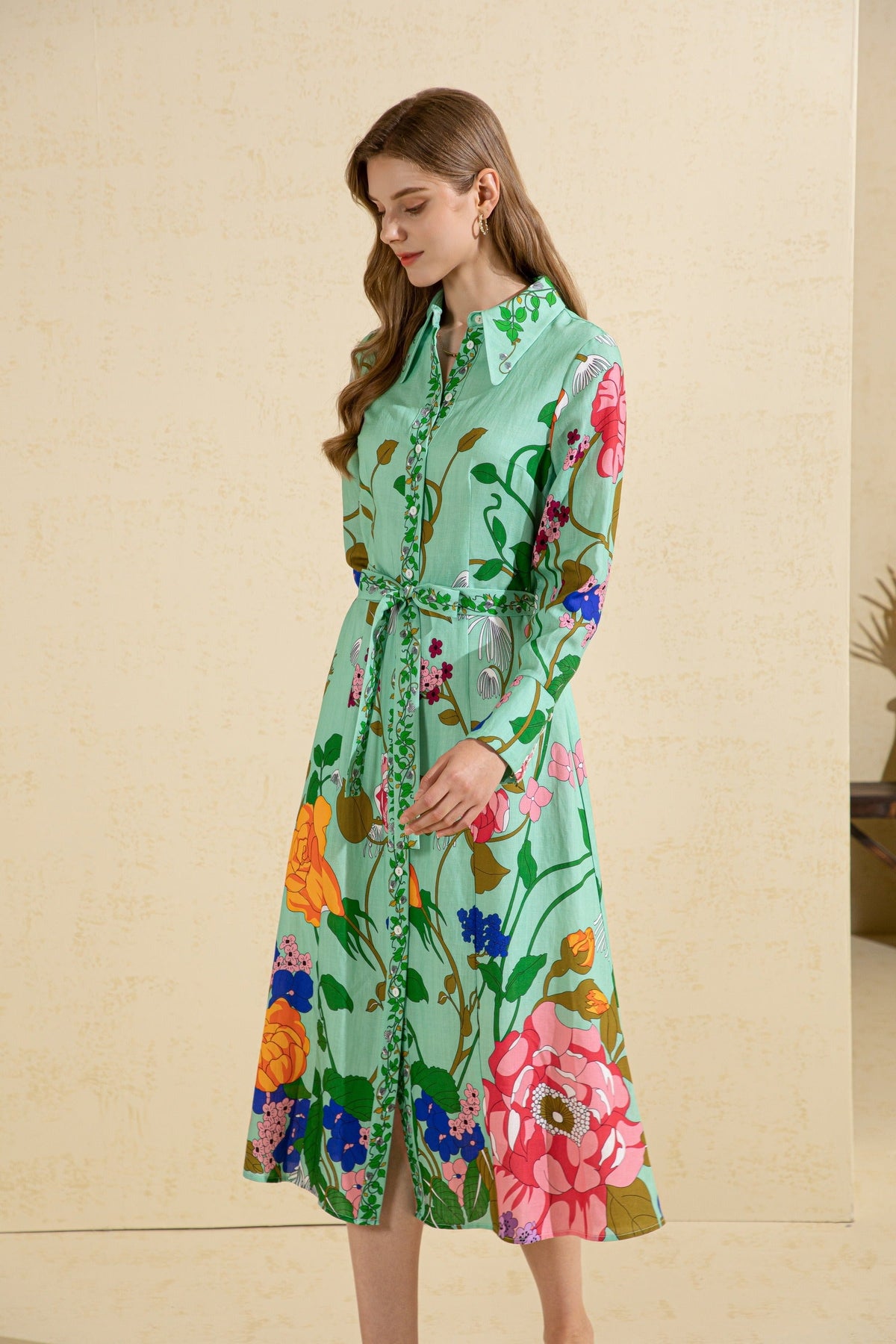 GDS | Lias Printed Dress | Green Print
