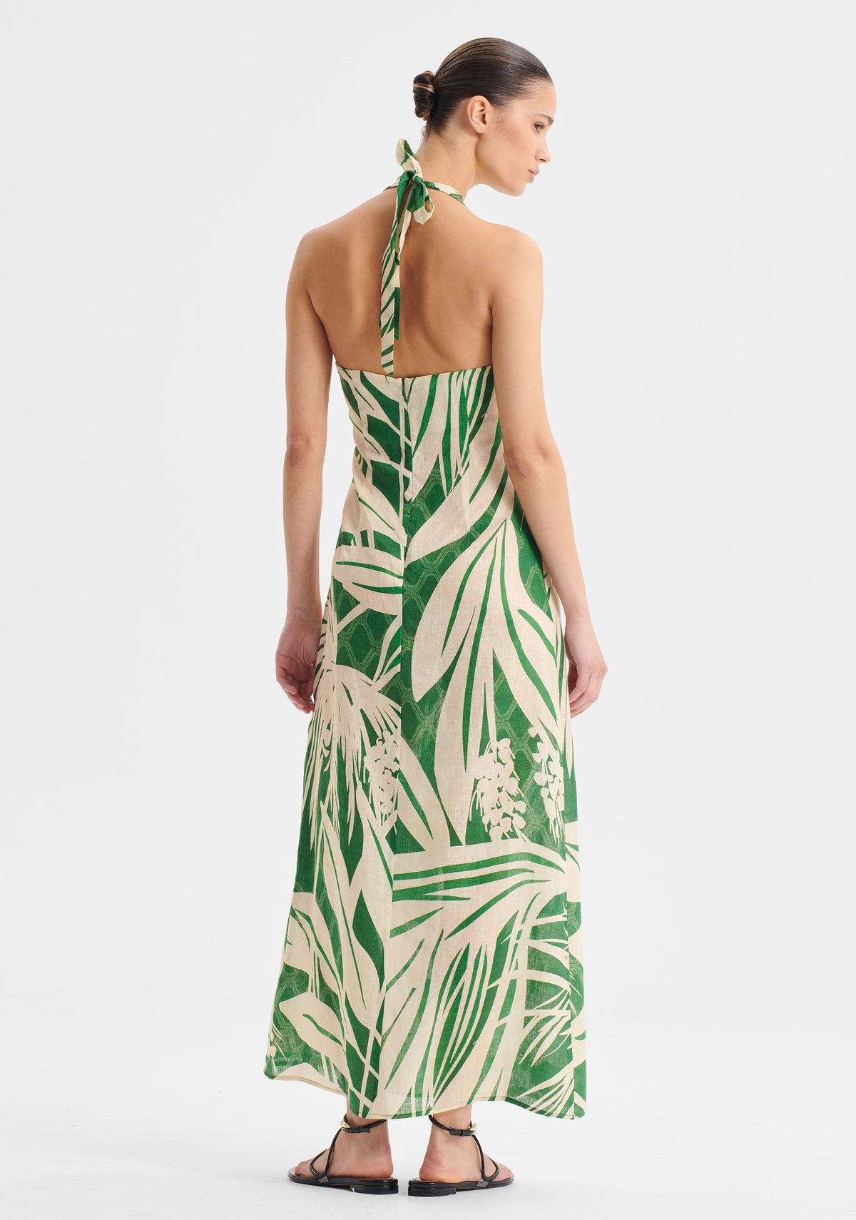 Morrison | Sorrento Linen Halter Dress | Print