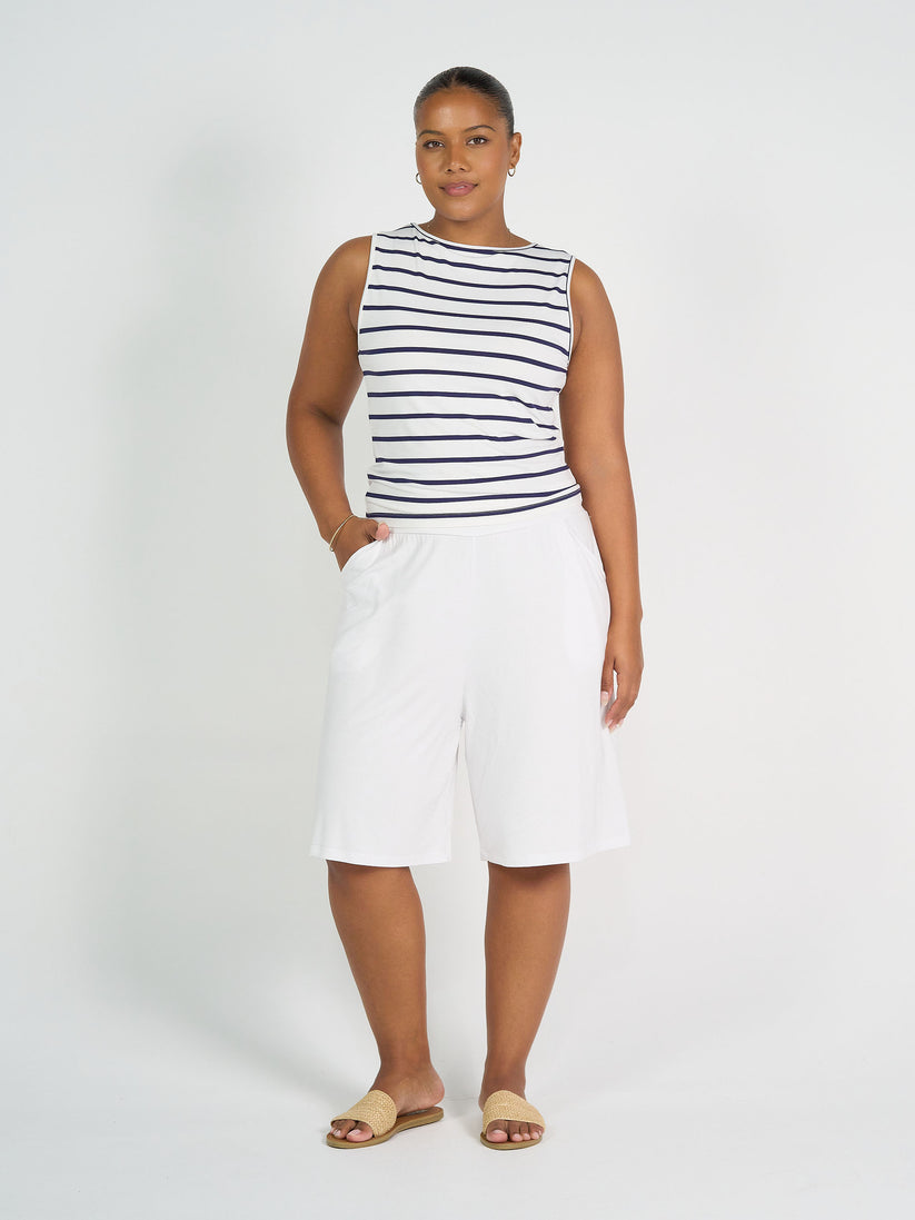 Lou Lou | Kate Bamboo Tank | Blue &amp; White Stripe