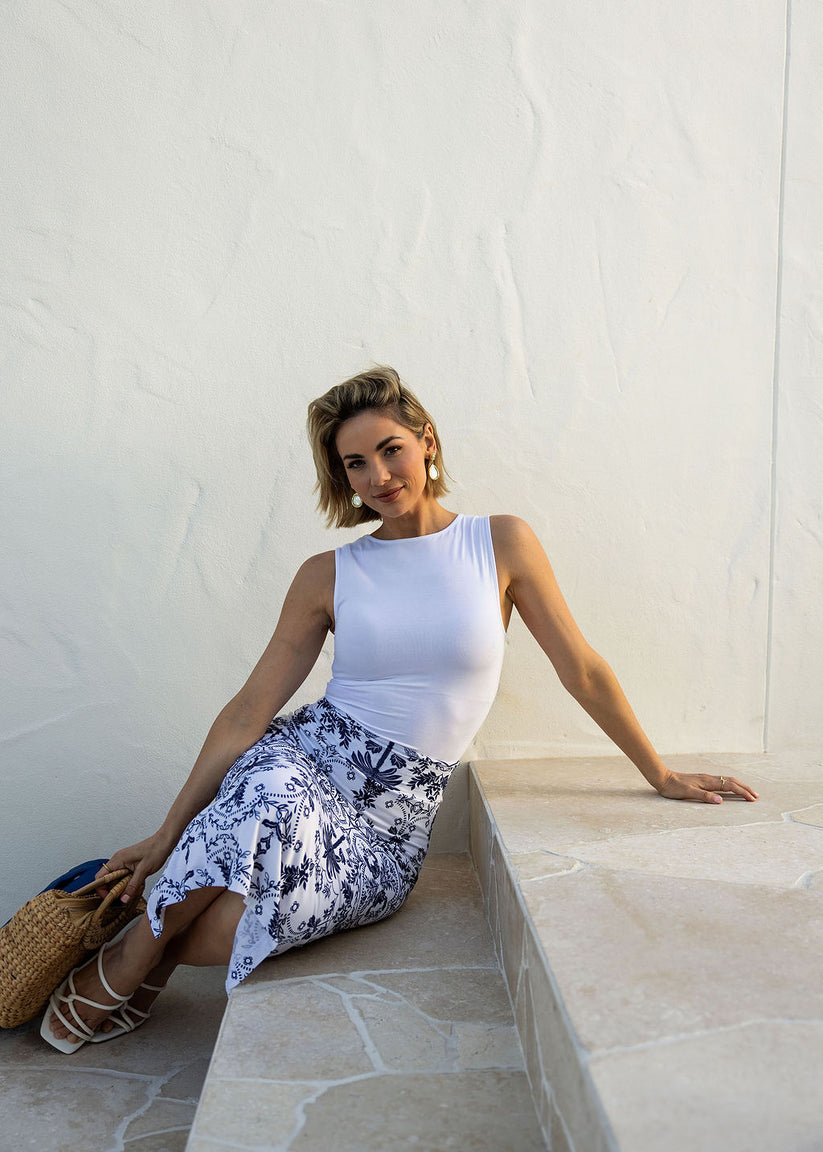 Lou Lou | Kate Bamboo Tank | White
