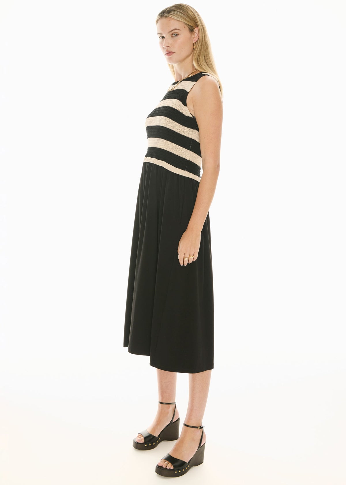 POL | Bonde Dress Knit | Black/Ivory