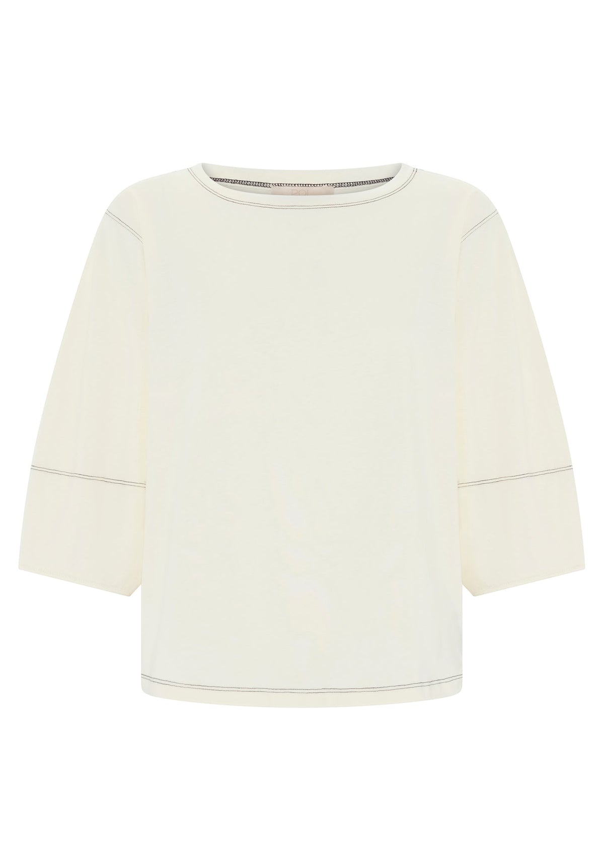 POL Clothing | Harlyn Topstitch Tee | Ivory