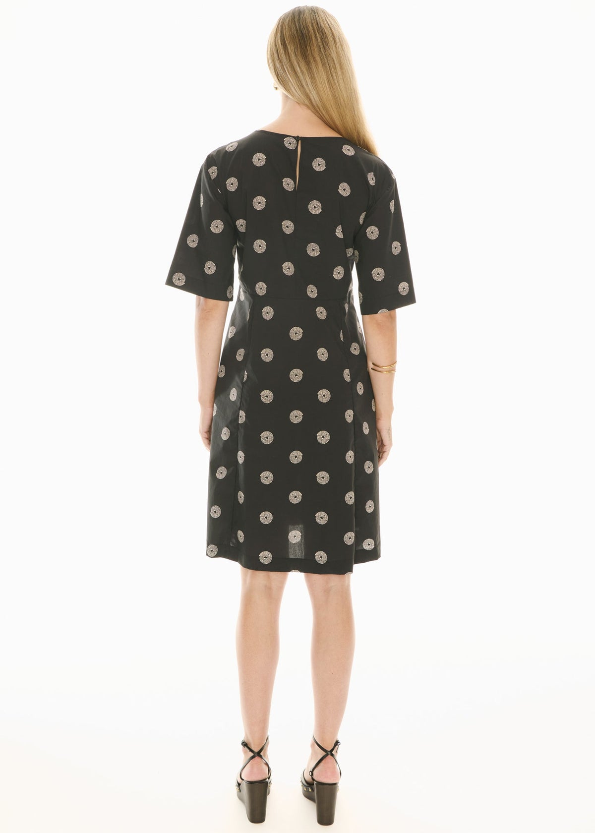 POL | Buoy Drawcord Dress | Black/Pebble