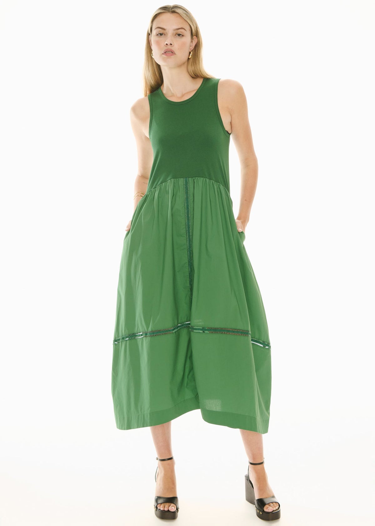 POL | Orlo Lace Tank Dress | Green