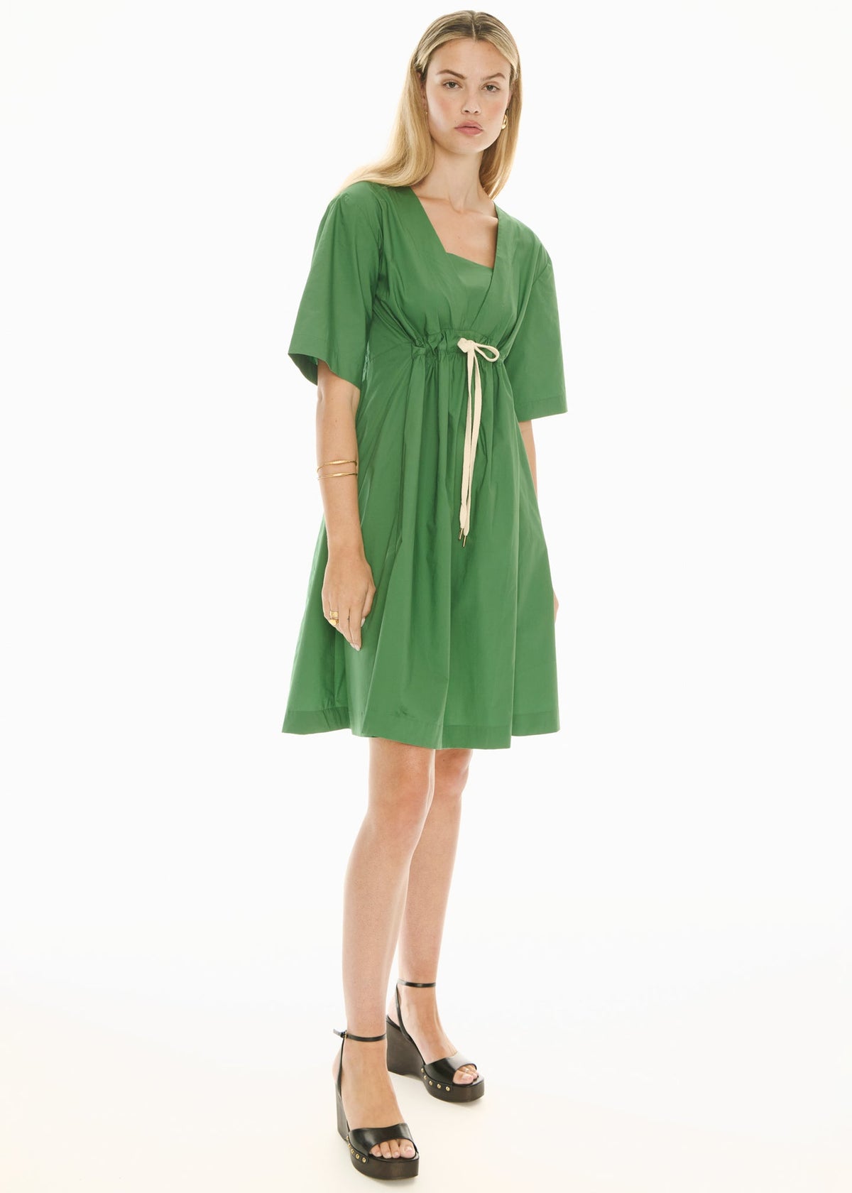 POL | Orlo Drawcord Dress | Green