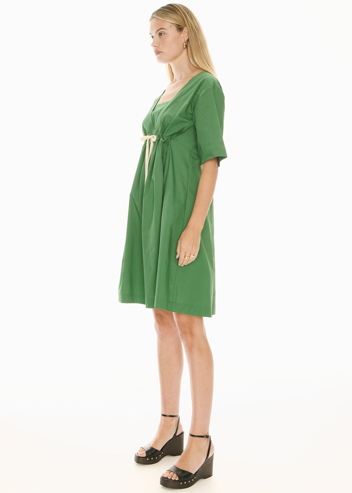 POL | Orlo Drawcord Dress | Green