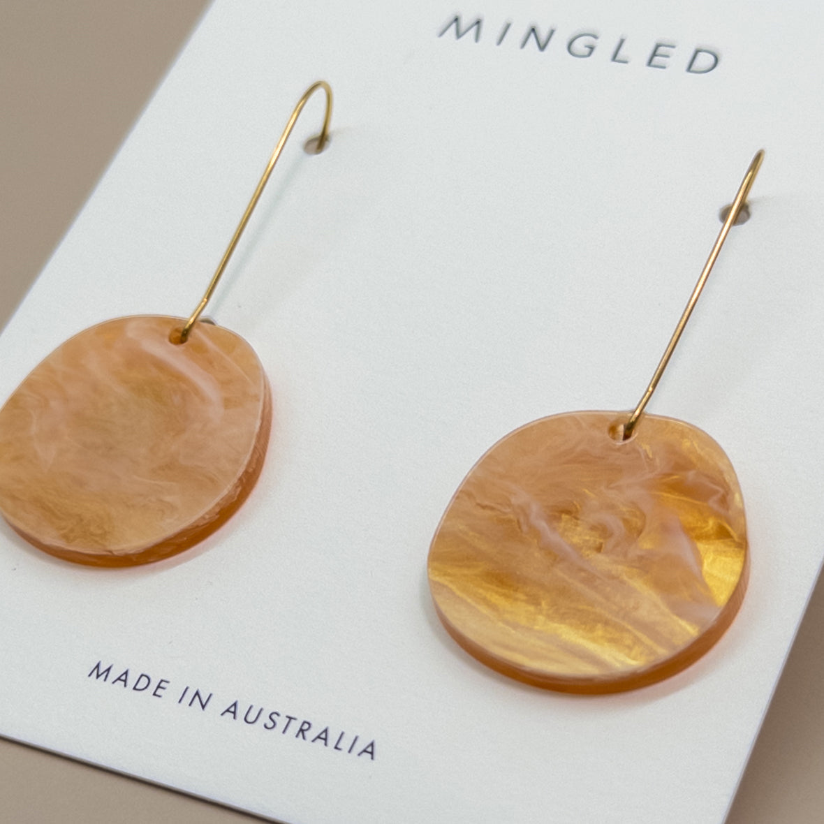 Mingled | Organic Dangle Earrings | Amber Haze