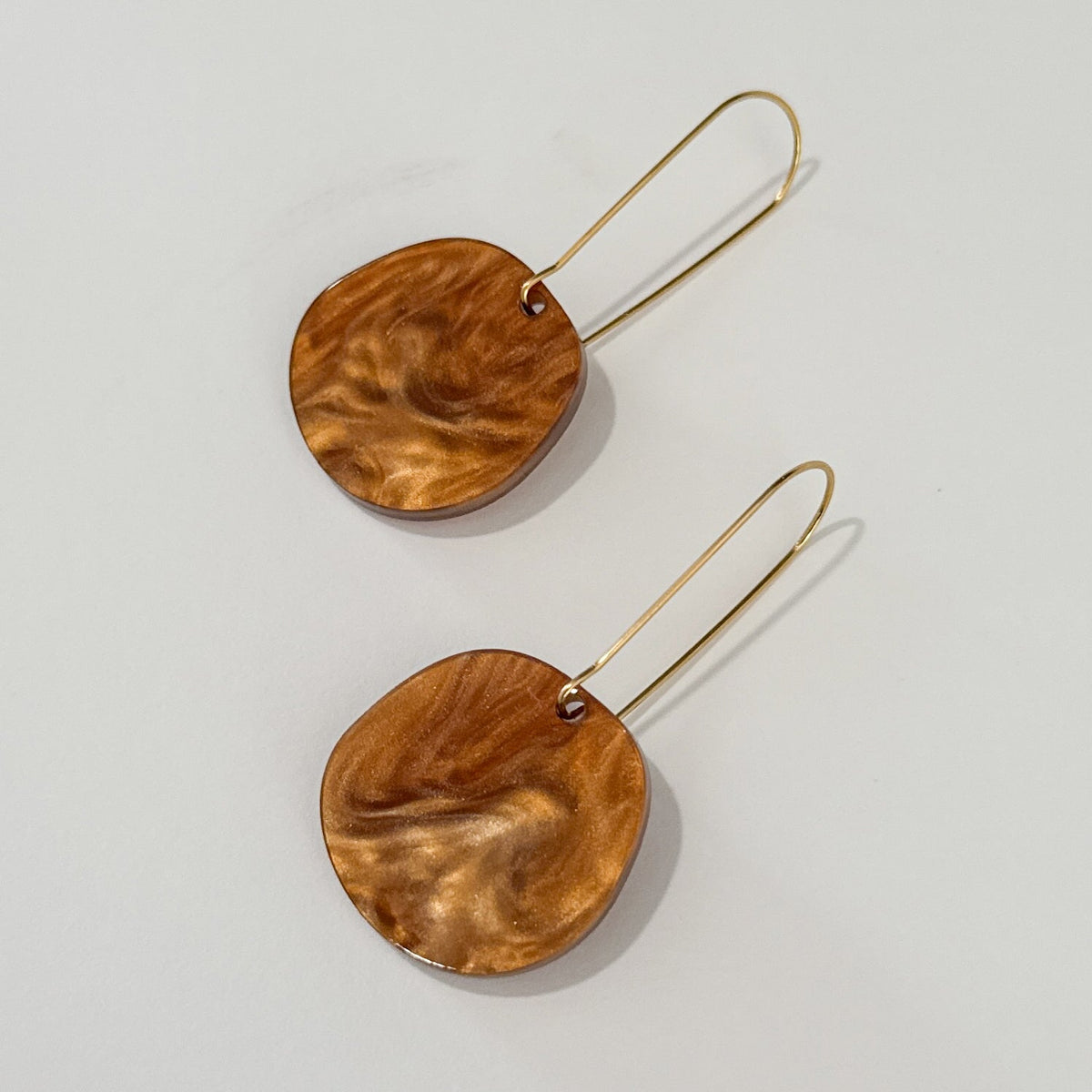 Mingled | Organic Dangle Earrings | Caramel