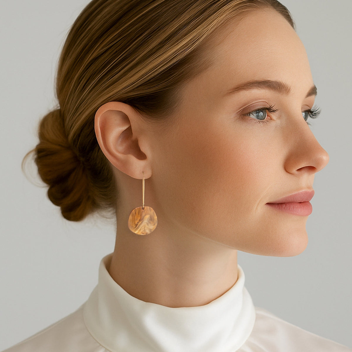 Mingled | Organic Dangle Earrings | Caramel