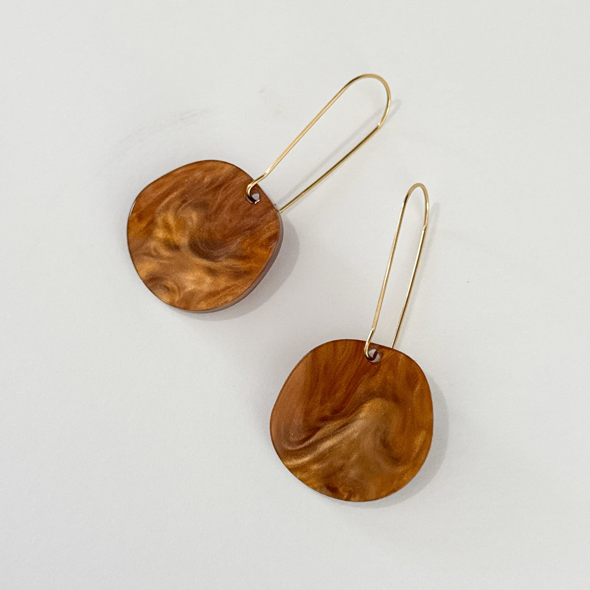 Mingled | Organic Dangle Earrings | Caramel